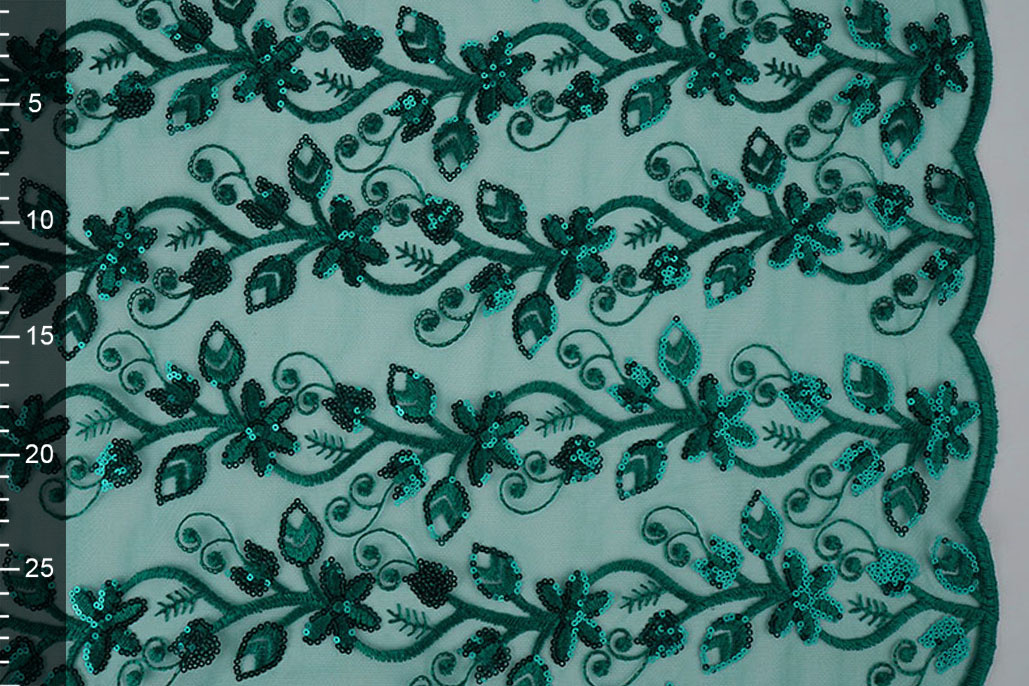 Mesh Embroidered Sequins Melissa Sea Green