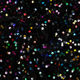 Sequins on Velvet Black - Multi