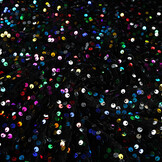 Sequins on Velvet Black - Multi