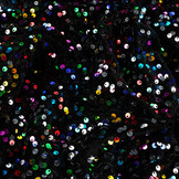 Pailletten auf Samt Schwarz - Multi