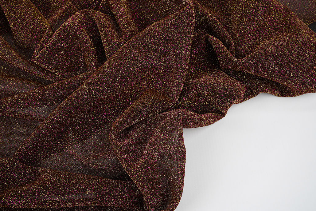 Lurex Dance Cyclamen - Gold