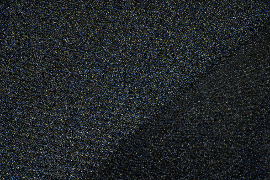 Lurex Tanz Blau - Gold