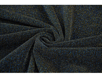 Lurex Tanz Blau - Gold