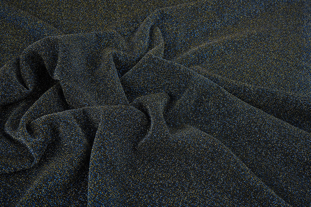 Lurex Tanz Blau - Gold