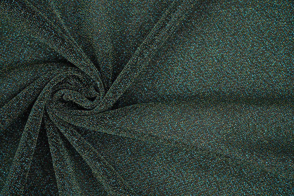 Lurex Dance Sea Green - Gold