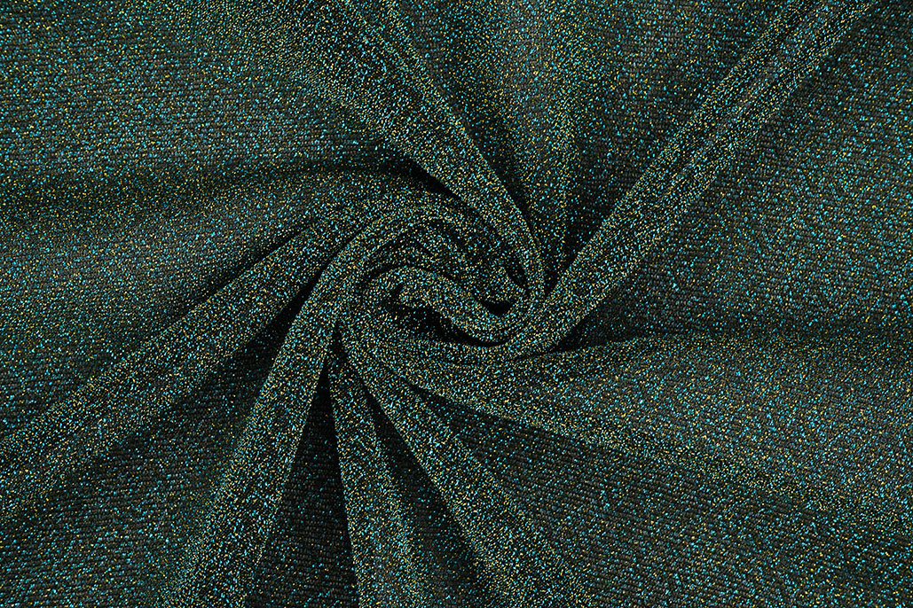 Lurex Dans Zeegroen - Goud