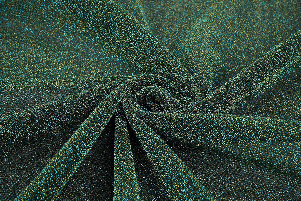 Lurex Dans Zeegroen - Goud