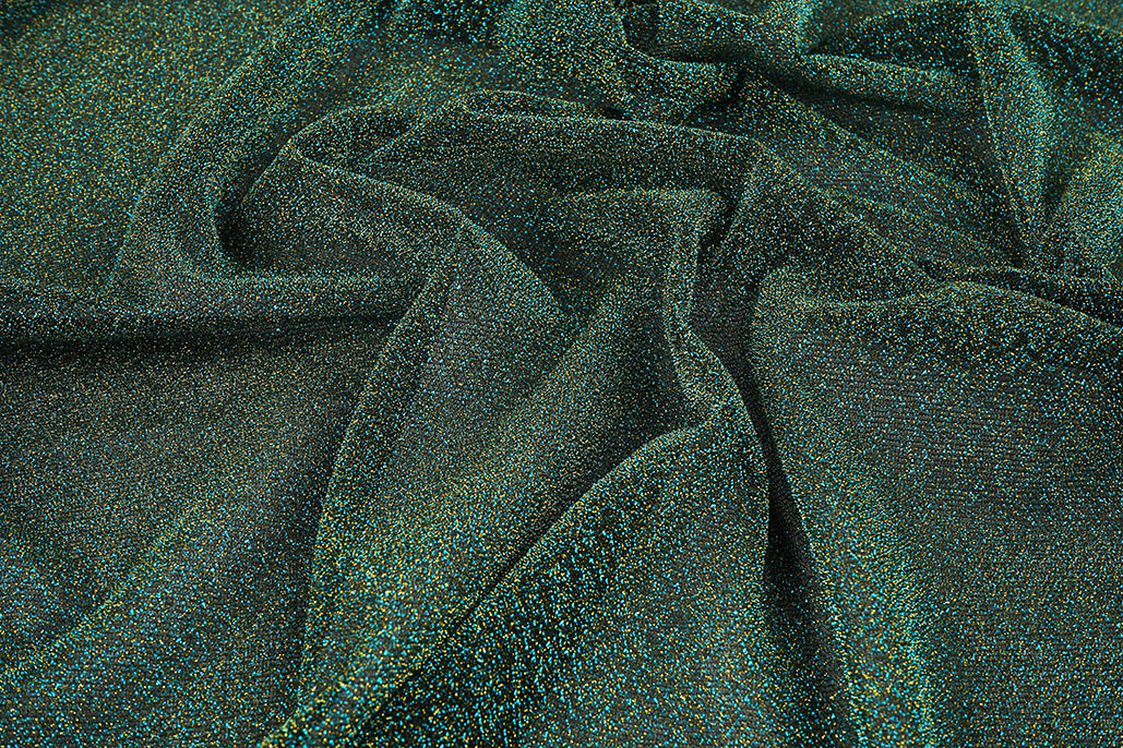 Lurex Dance Sea Green - Gold
