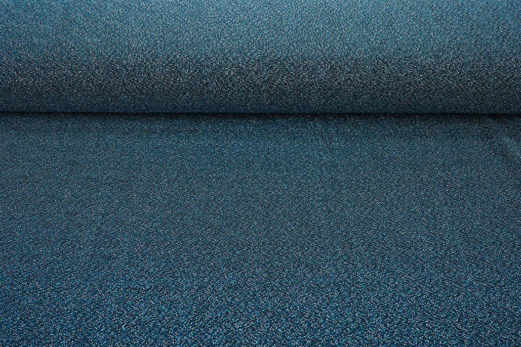 Lurex Tanz Aqua - Silber