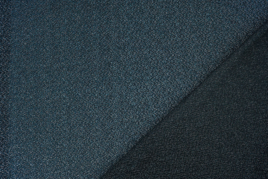 Lurex Tanz Aqua - Silber