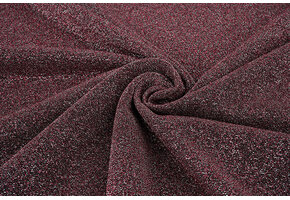 Lurex Tanz Bordeaux - Silber