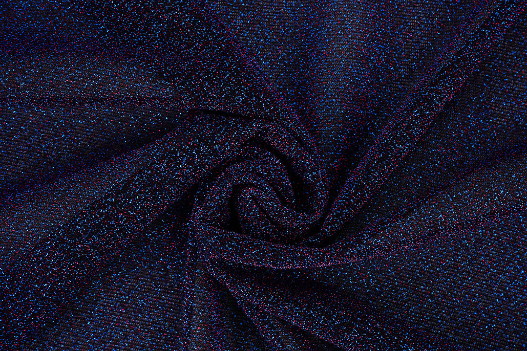 Lurex Tanz Blau - Fuchsia