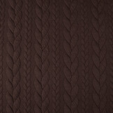 Strickstoff Zopfmuster Jersey Braun