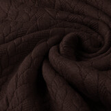 Knitted Cable Fabric Tricot Brown