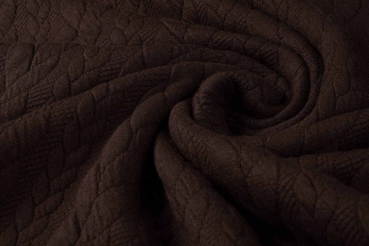 Gebreide Kabel Stof Tricot Bruin