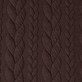 Knitted Cable Fabric Tricot Brown