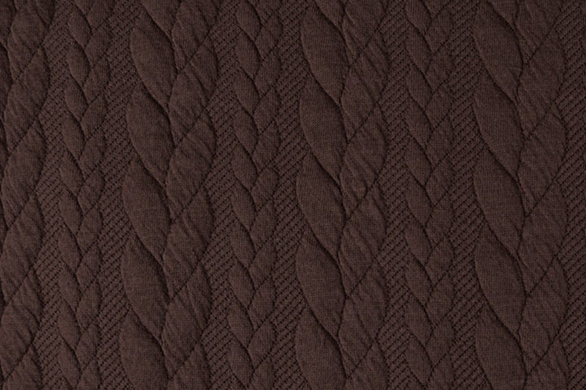 Gebreide Kabel Stof Tricot Bruin