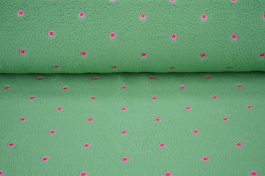 Curly Teddy Embroidered Camilla Green