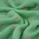 Teddy Stof Geborduurd Bloemen Camilla Groen