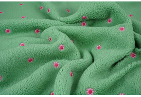 Curly Teddy Embroidered Camilla Green