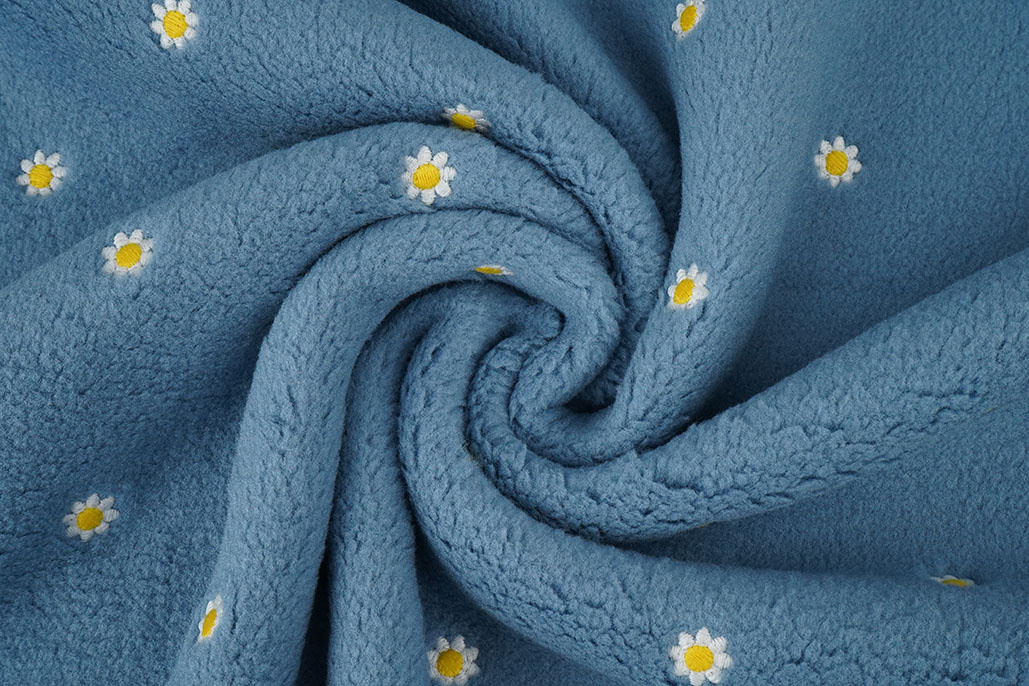 Curly Teddy Embroidered Camilla Jeans Blue