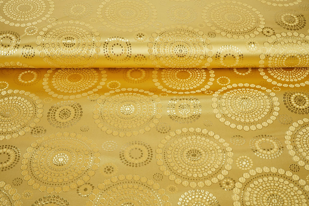 Brokaat Dots Mandala Goud