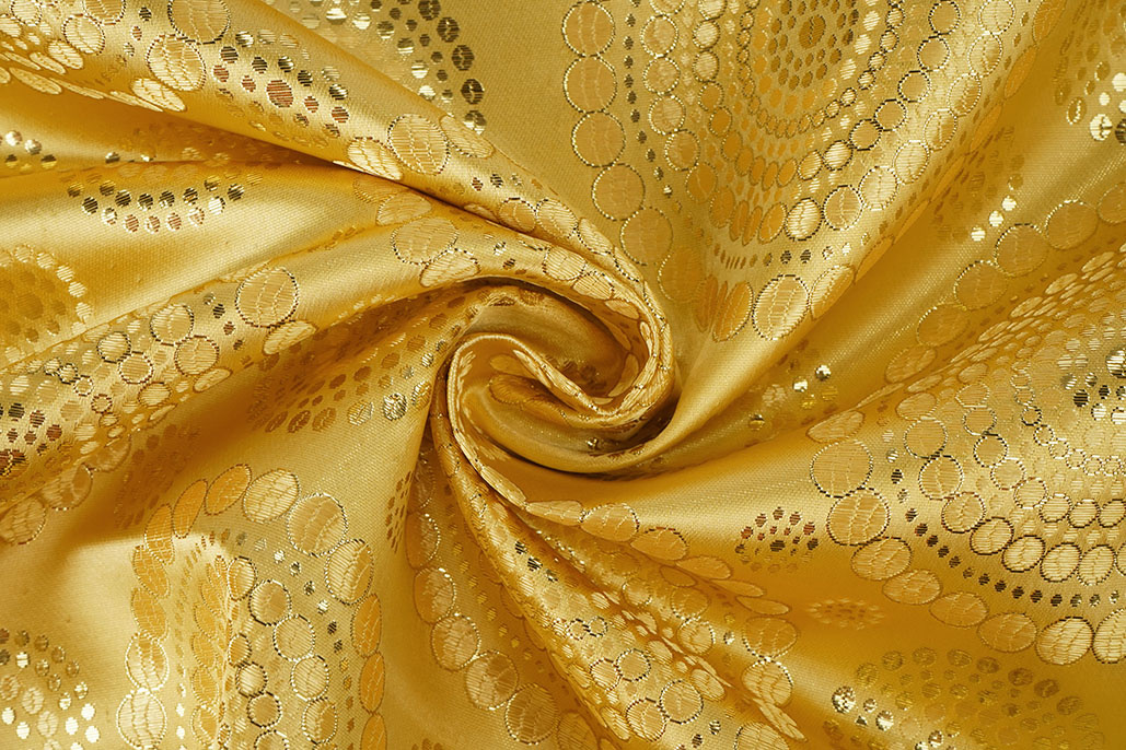 Brokaat Dots Mandala Goud