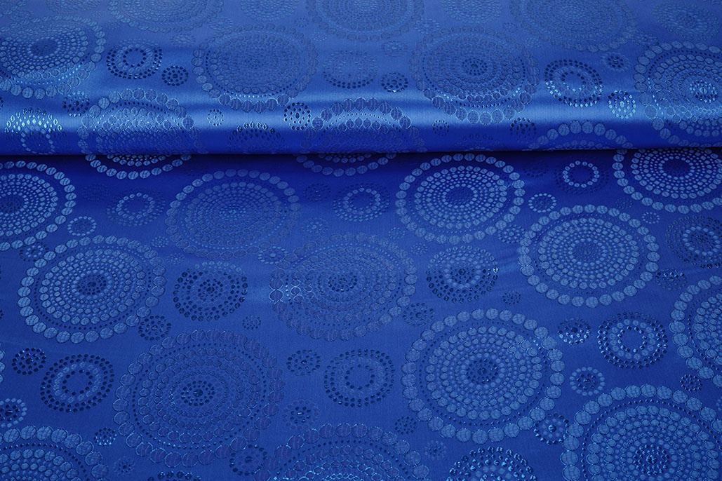 Brokat Dots Mandala Kobaltblau