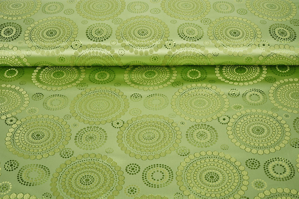 Brokat Dots Mandala Limettengrün