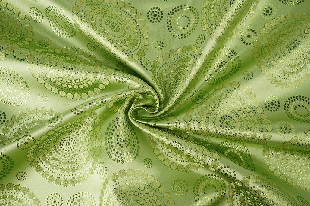 Brokat Dots Mandala Limettengrün