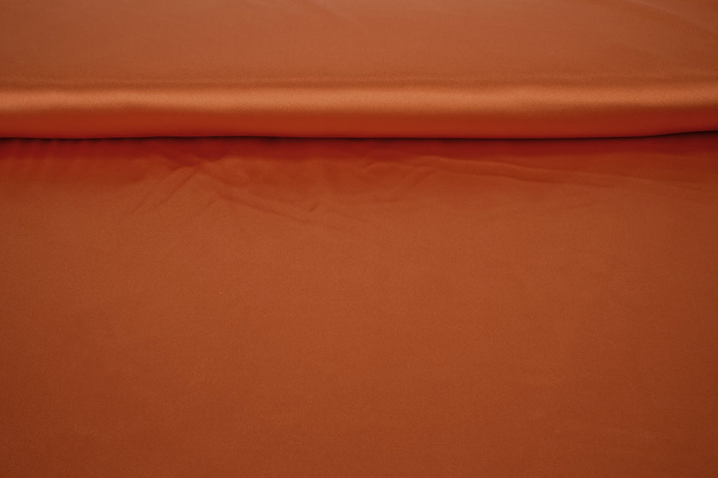 Stretch Satin Orange Brique