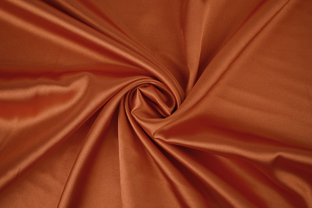 Stretch Satin Orange Brique