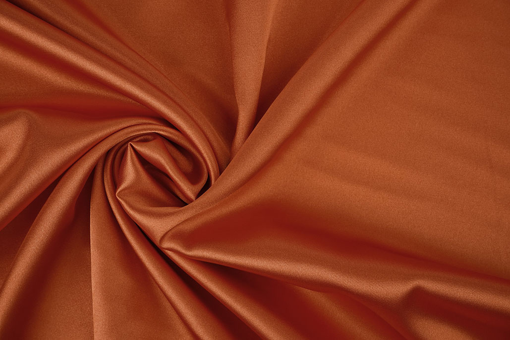 Stretch Satin Orange Brique