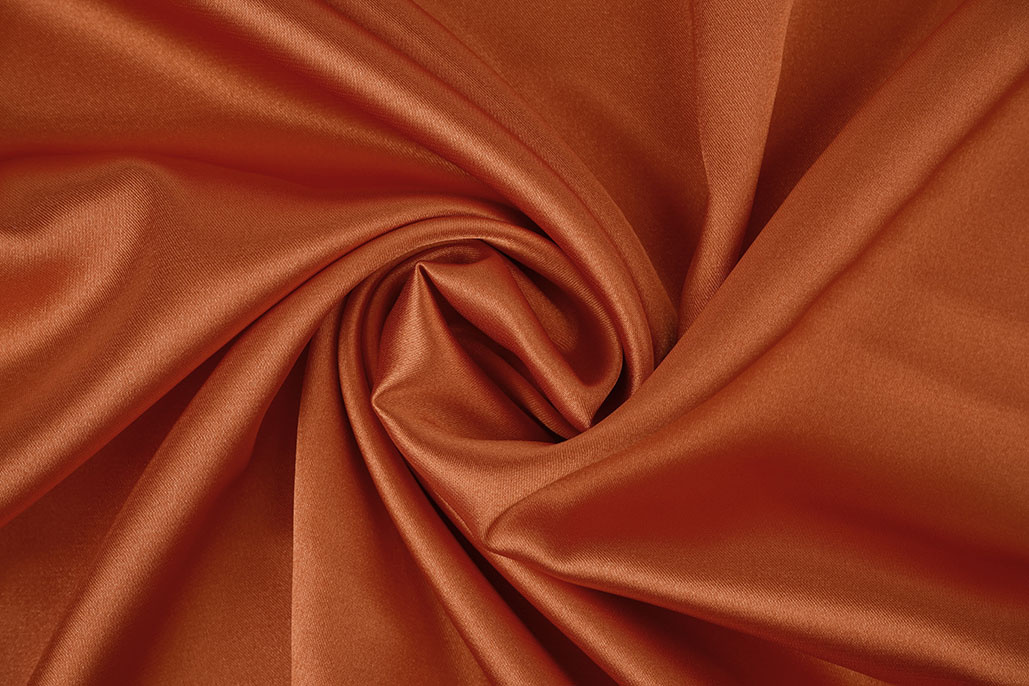 Stretch Satin Orange Brique