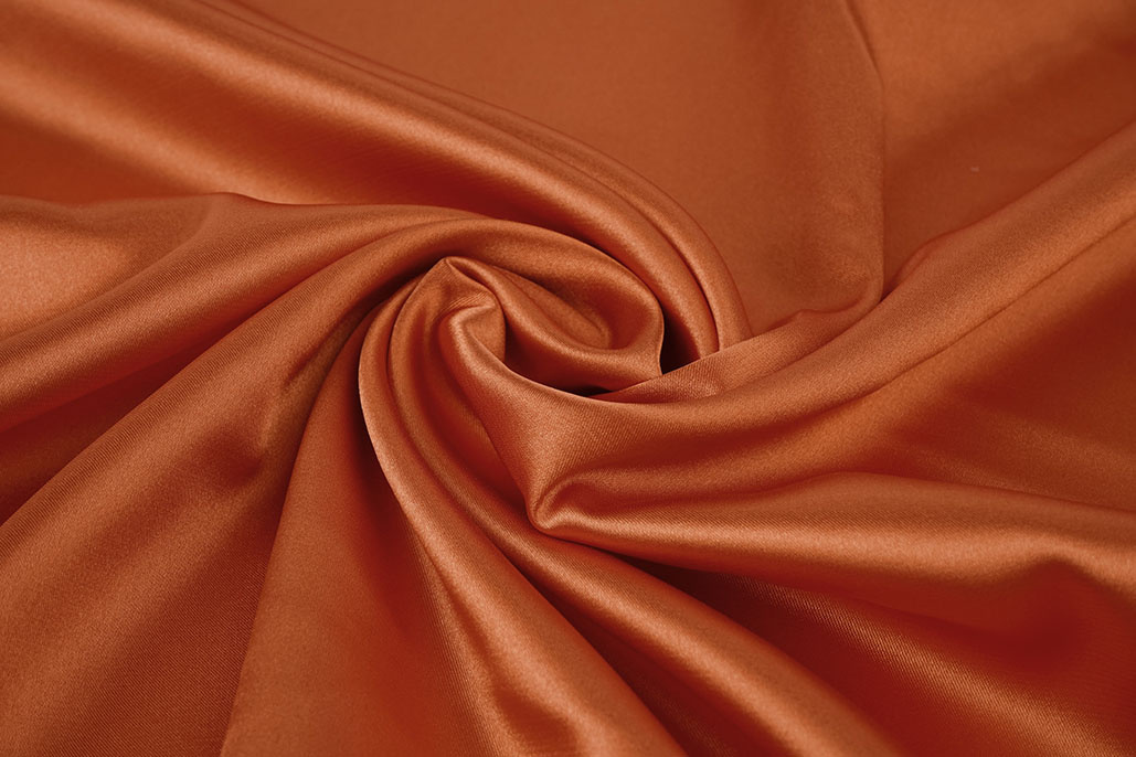 Stretch Satin Orange Brique