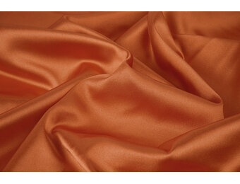 Stretch Satijn Oranje Brique