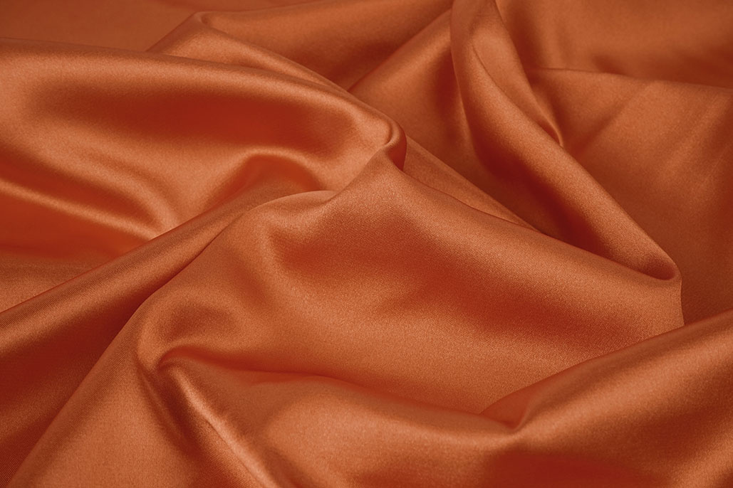 Stretch Satin Orange Brique