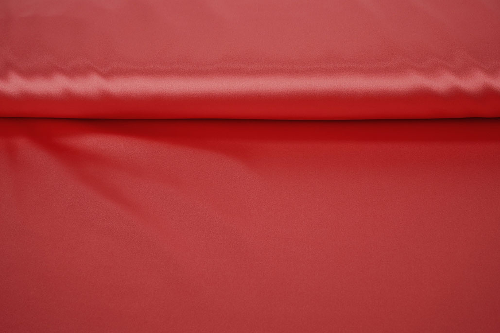 Stretch Satin Dunkel Koralle