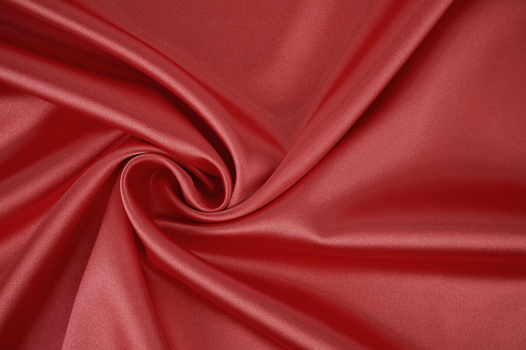 Stretch Satin Dunkel Koralle