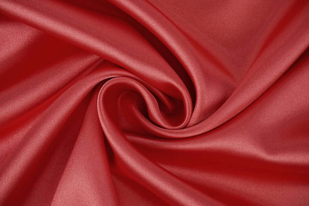 Stretch Satin Dunkel Koralle