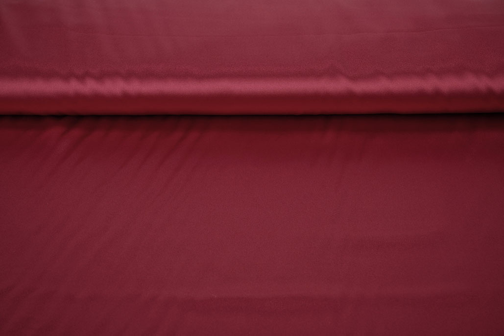 Stretch Satin Wine Red