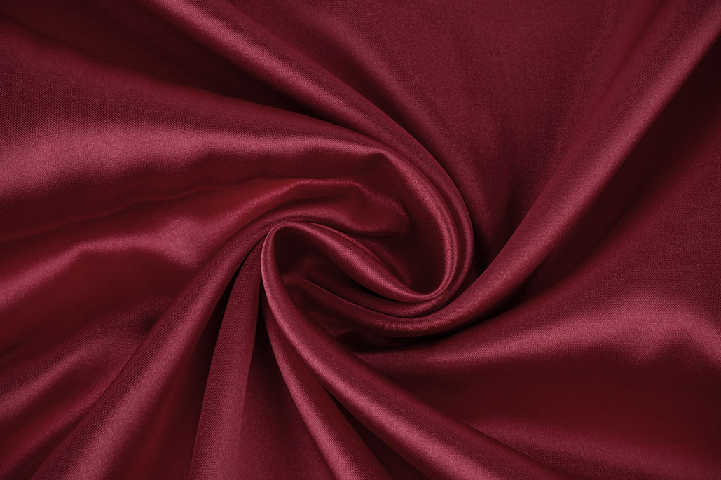 Stretch Satin Wine Red
