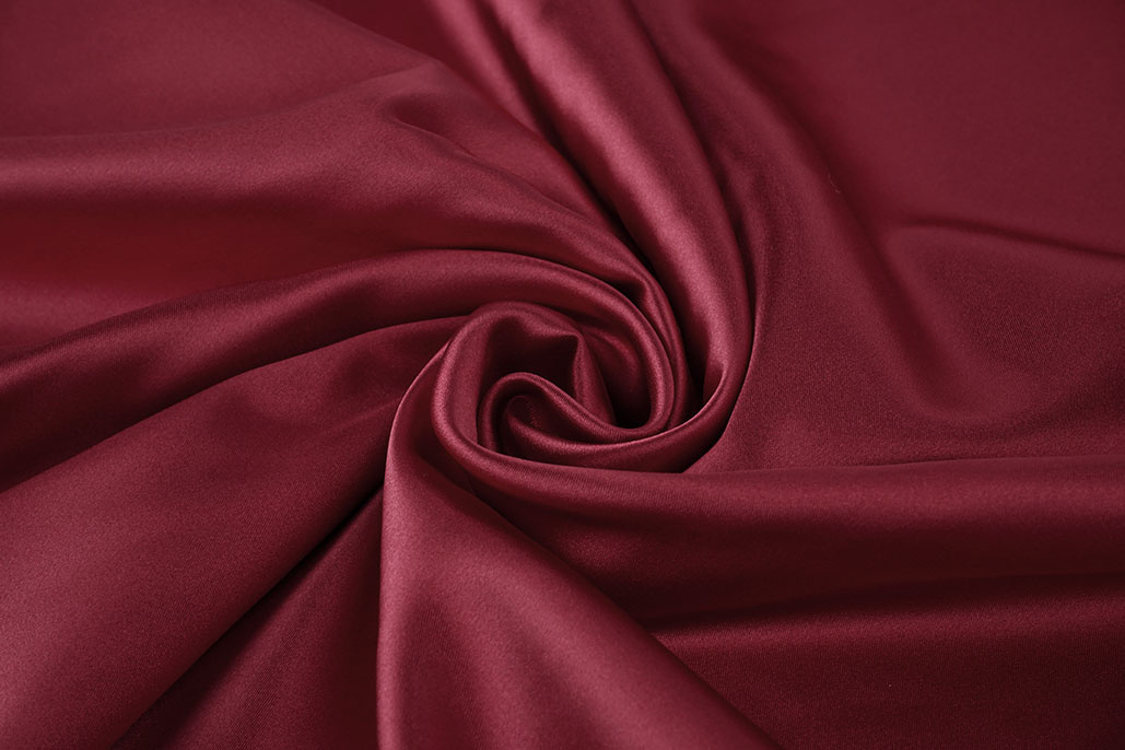 Stretch Satin Weinrot