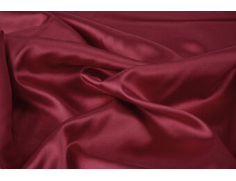 Stretch Satin Wine Red