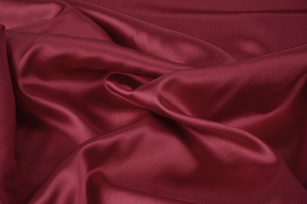 Stretch Satin Wine Red
