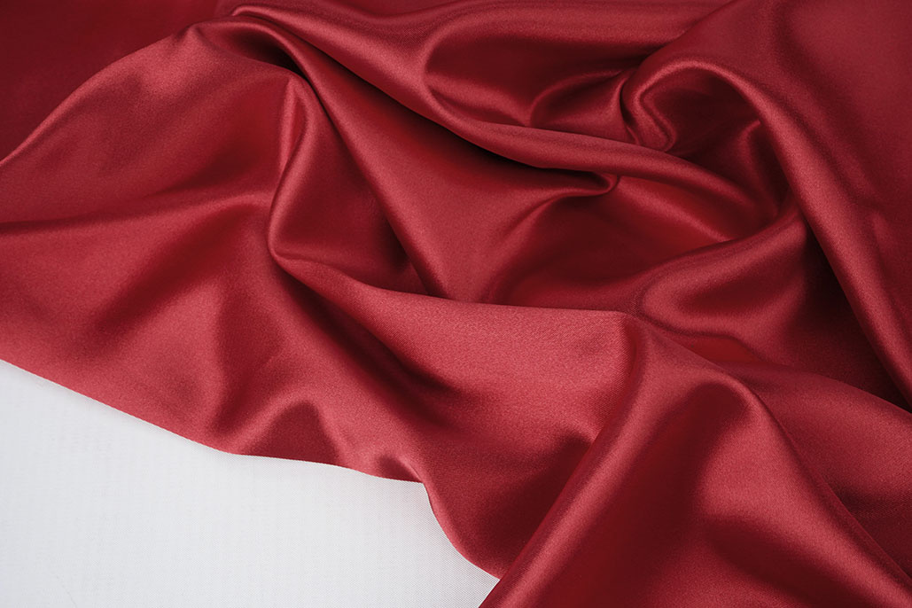 Stretch Satin Dunkelrot