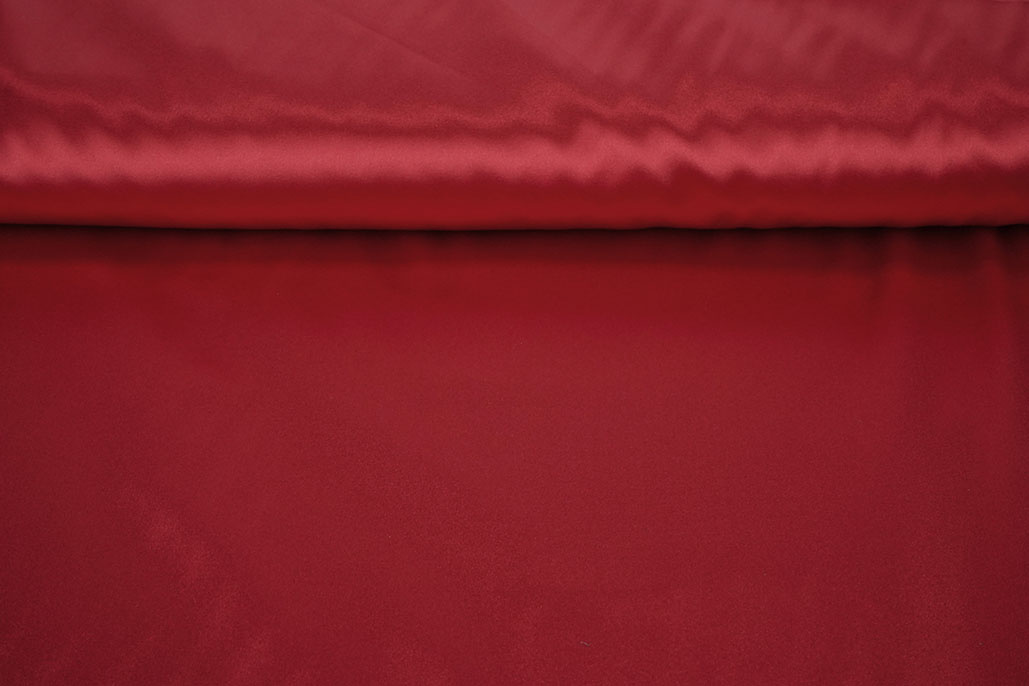 Stretch Satin Dark Red