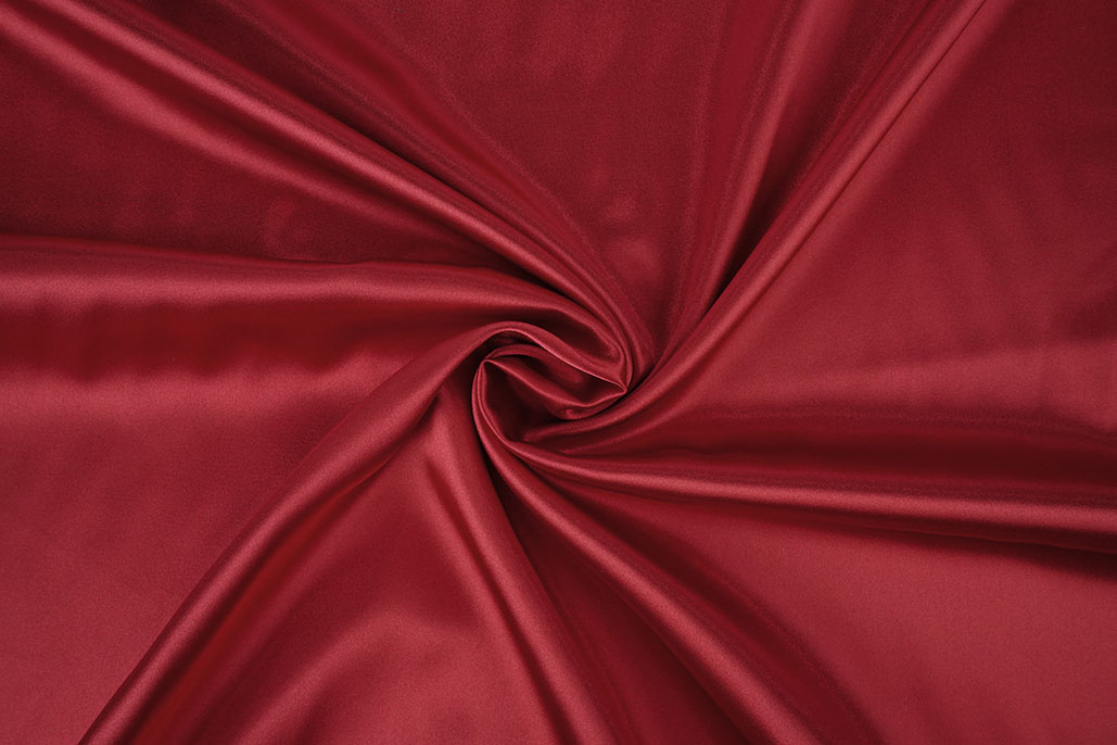 Stretch Satin Dunkelrot