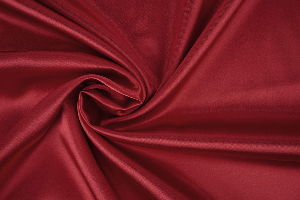 Stretch Satin Dunkelrot