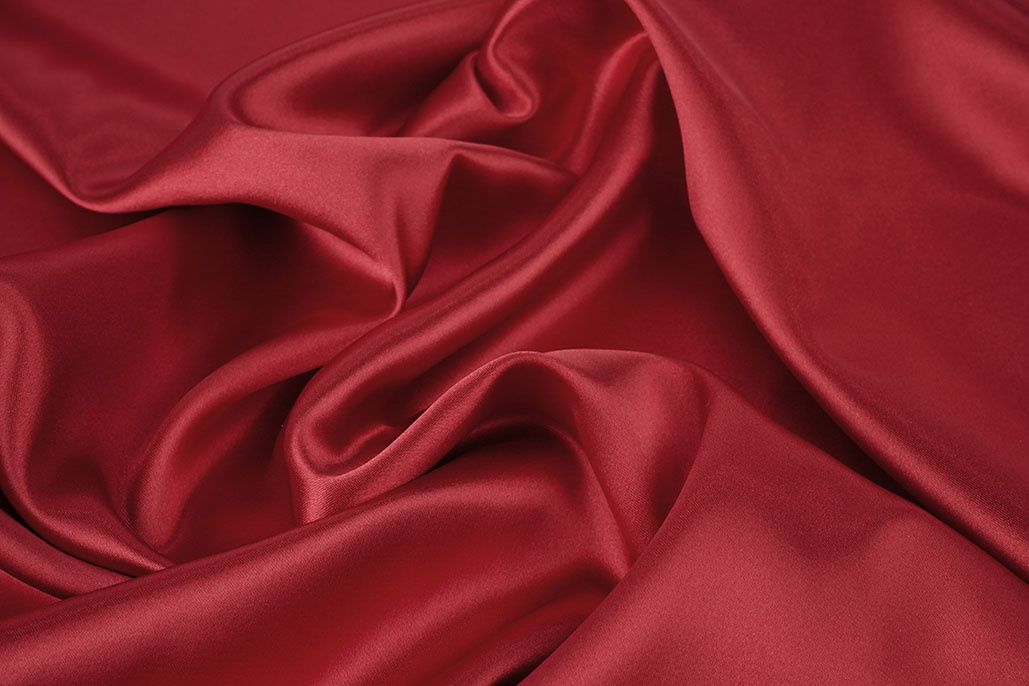 Stretch Satin Dunkelrot